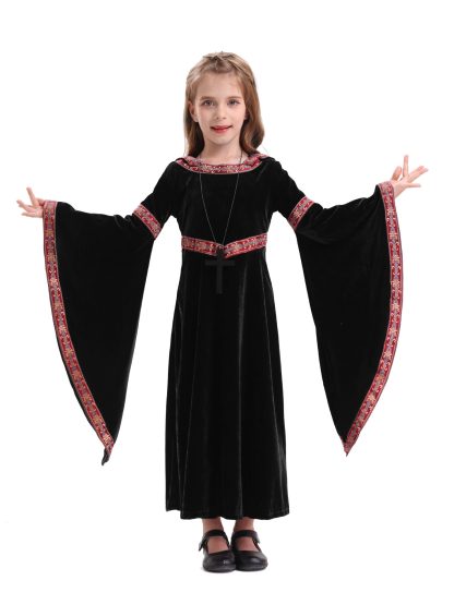 2025 Halloween Family Costume Performance Costume Party Performance Costume Adult European Medieval Burgundy Vampire — image 34