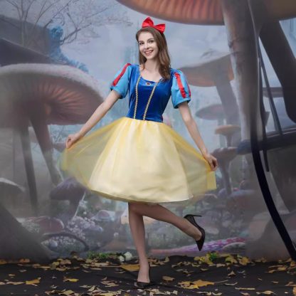 2024 New Halloween Costumes Cosplay Fairy Tale Snow White Short Skirt Children's Day Performance Costumes — image 3