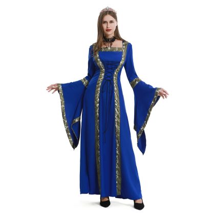 Robe médiévale de reine à capuche, jusqu'au 5XL — image 3