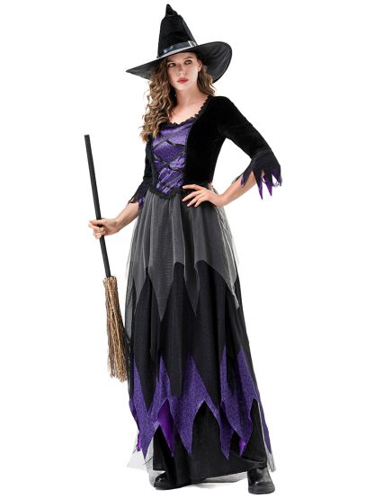 Robe de sorcière noire et violette — image 5