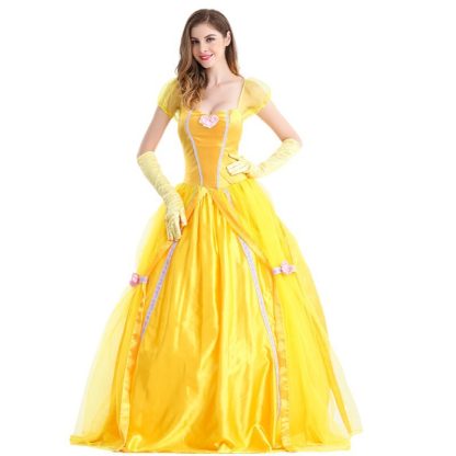 Robe de princesse jaune pour femme — image 3