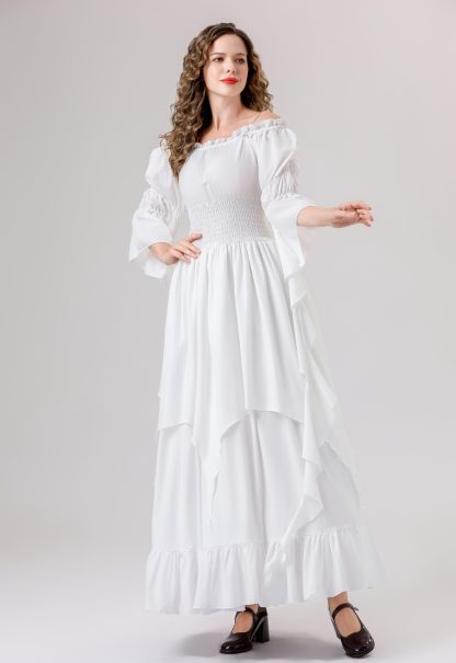 Robe médiévale Renaissance à col carré — image 8
