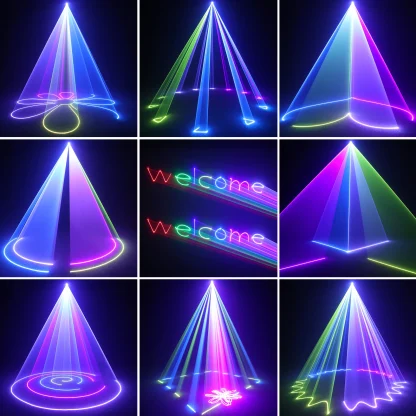 U'King 100W Animation DJ LS Light RGB DJ Disco Party Light 3D Animation LS Projector DMX Control for Christmas Halloween — image 2