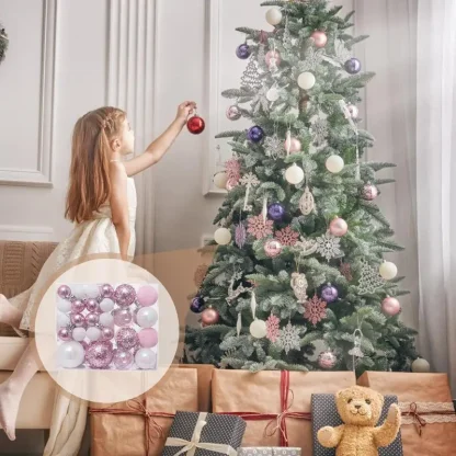 Ornements de sapin de Noël incassables, boule colorée, intérieur, extérieur, cérémonie — image 3