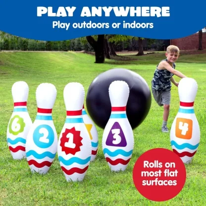 JOYFY 1 ensemble de Bowling gonflable géant pour enfants et adultes, cadeau de fête d'anniversaire de noël, jeux de compétences éducatives, jouet — image 3