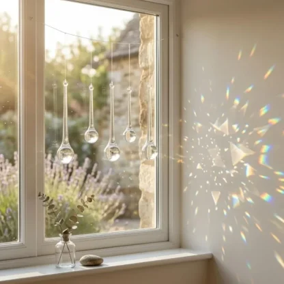 6-30 pièces de pendentifs en forme de gouttes de pluie en cristal, décorations pour sapin de Noël, perles de verre, décoration de rideaux, fournitures pour décorations de fête à domicile DIY — image 16