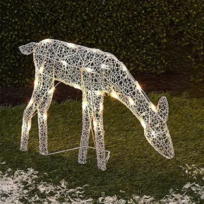 Lampe solaire de noël en forme de renne, alimentée par piles, résiste à l'eau, luminaire décoratif idéal pour un jardin ou un rêve — image 4