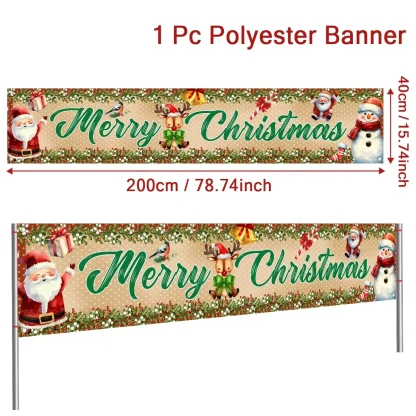 Bannière extérieure de noël, décorations de joyeux noël pour la maison, décor extérieur de noël, bonne année 2025, 2026 — image 8
