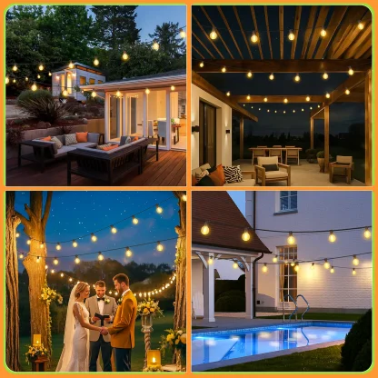 Guirlande guinguette LED extérieure 60 m – 60 ampoules G40 — image 5