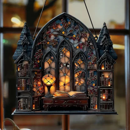 Maison gothique en acrylique à suspendre — image 3
