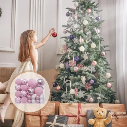 Ornements de sapin de Noël incassables, boule colorée, intérieur, extérieur, cérémonie — image 13