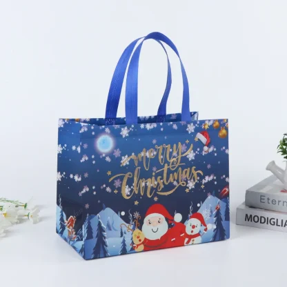 Sac cadeau de Noël Père Noël et bonhomme de neige — image 37