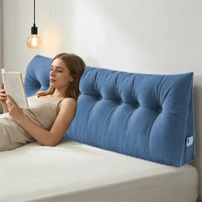 Coussin de lecture triangulaire pour tête de lit — image 3