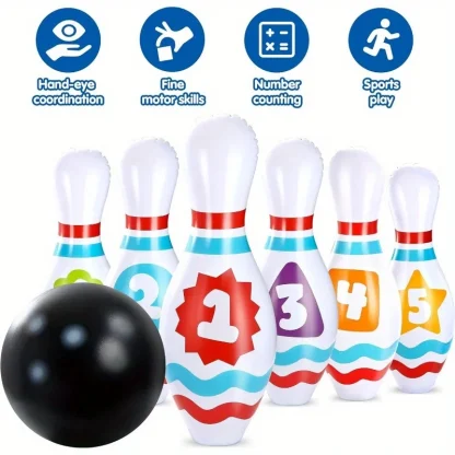 JOYFY 1 ensemble de Bowling gonflable géant pour enfants et adultes, cadeau de fête d'anniversaire de noël, jeux de compétences éducatives, jouet — image 2