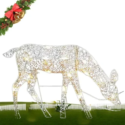 Lampe solaire de noël en forme de renne, alimentée par piles, résiste à l'eau, luminaire décoratif idéal pour un jardin ou un rêve — image 17