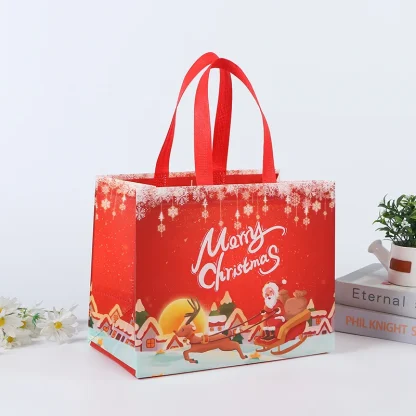 Sac cadeau de Noël Père Noël et bonhomme de neige — image 38