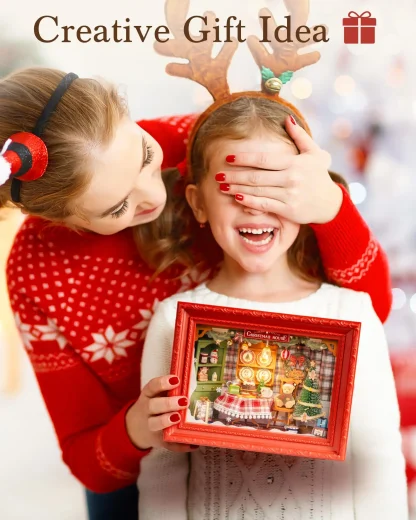 Rolife – Diorama réveillon de Noël LED, puzzle 3D en bois — image 14