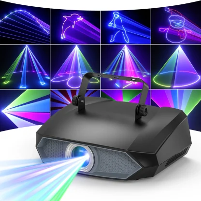 U'King 100W Animation DJ LS Light RGB DJ Disco Party Light 3D Animation LS Projector DMX Control for Christmas Halloween