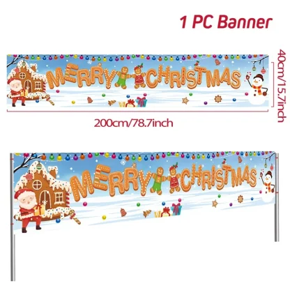 Bannière extérieure de noël, décorations de joyeux noël pour la maison, décor extérieur de noël, bonne année 2025, 2026 — image 10