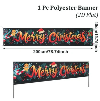 Bannière extérieure de noël, décorations de joyeux noël pour la maison, décor extérieur de noël, bonne année 2025, 2026 — image 13