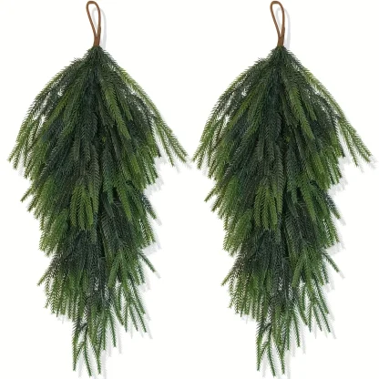 Décorations de porte en aiguilles de pin – lot de 4 — image 2