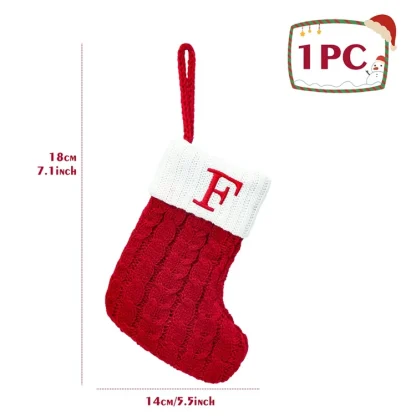 Chaussettes tricotées Alphabet de noël, ornements d'arbre de noël, décorations pour la maison, cadeaux du nouvel an 2025, 2025 — image 35