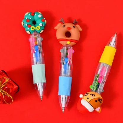 5 à 100 stylos à bille de Noël, 4 couleurs, avec motif de dessin animé, idéal comme cadeau pour les fêtes de Noël, les carnavals, le Nouvel An et la veille de Noël. — image 11