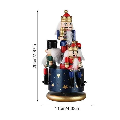 Boîte à musique rotative colorée peinte à la main pour Noël, Casse-Noisette drôle, FigAuckland, Décoration — image 7