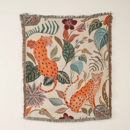 Plaid léopard à pompons, 130 x 160 cm — image 6