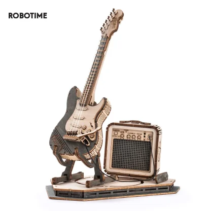 Robotime – Guitare électrique, puzzle 3D en bois — image 10
