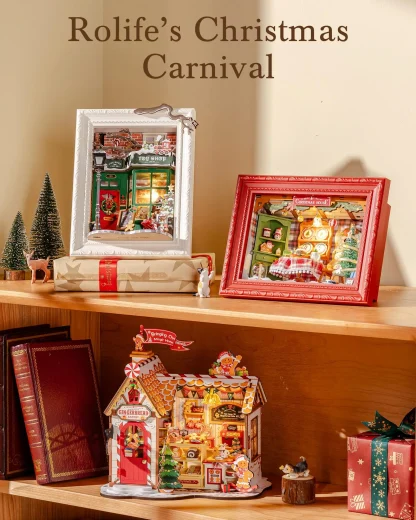 Rolife – Diorama réveillon de Noël LED, puzzle 3D en bois — image 12