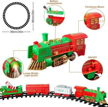 Train de Noël musical et lumineux pour sapin — image 7