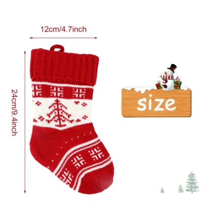 Chaussettes tricotées Alphabet de noël, ornements d'arbre de noël, décorations pour la maison, cadeaux du nouvel an 2025, 2025 — image 48
