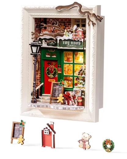 Rolife – Diorama réveillon de Noël LED, puzzle 3D en bois — image 15