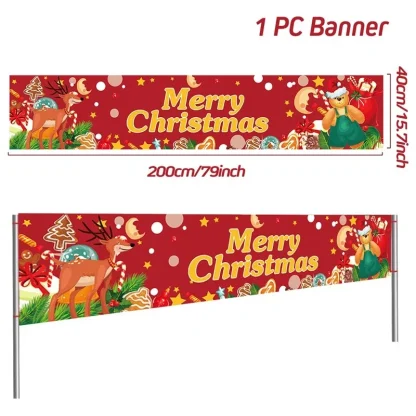 Bannière extérieure de noël, décorations de joyeux noël pour la maison, décor extérieur de noël, bonne année 2025, 2026 — image 18