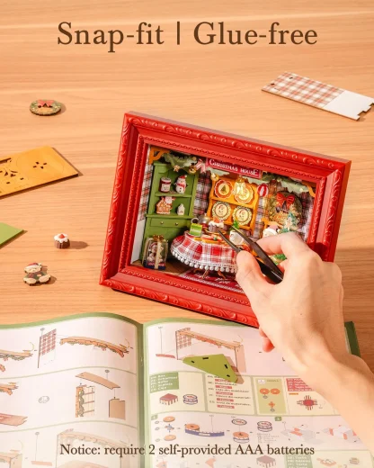 Rolife – Diorama réveillon de Noël LED, puzzle 3D en bois — image 6
