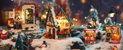 Kits de construction de maisons miniatures Rolife, kit de maison miniature DIY, décoration de cheminée de Noël pour adultes, cadeau de Noël — image 8