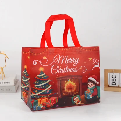 Sac cadeau de Noël Père Noël et bonhomme de neige — image 7