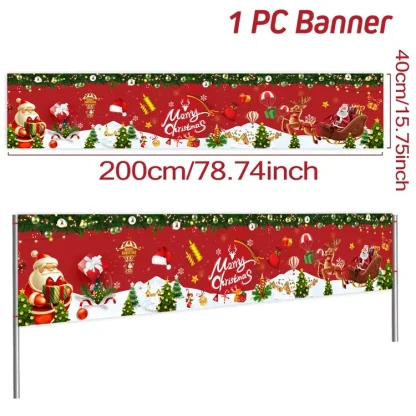 Bannière extérieure de noël, décorations de joyeux noël pour la maison, décor extérieur de noël, bonne année 2025, 2026 — image 23
