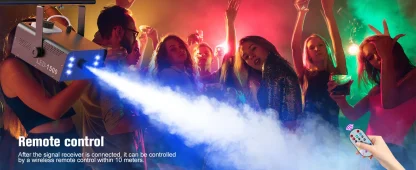 U'King 1500W Machine à fumée RGB 6 LED Machine à brouillard avec télécommande pour DJ Disco fête noël effet de scène brumisateur Machine — image 11