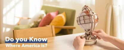 Robotime Globe Lumineux en Bois, Jeu de Puzzle 3D pour Noël, Cadeau pour Adultes, Décoration de Maison, Décoration de Bureau — image 15