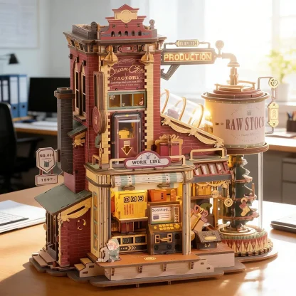 Robotime – Boîte à musique carrousel, puzzle 3D en bois — image 7
