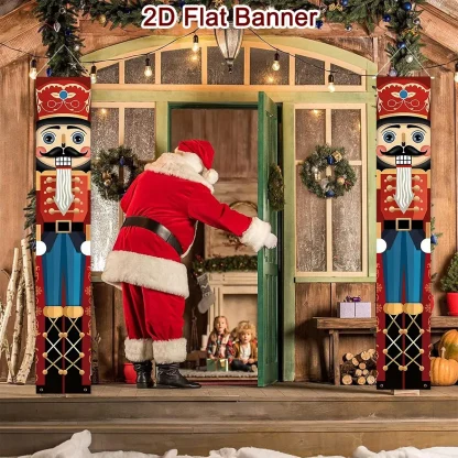 Bannière de porte de noël, Couplet de porte, décoration de joyeux noël pour la maison, décor de noël, nouvel an 2025, 2025 — image 6
