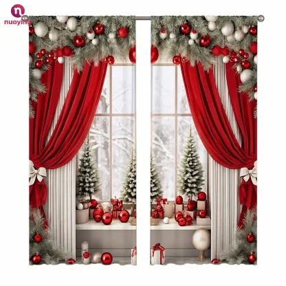 Rideaux de Noël semi-occultants, lot de 2 — image 4
