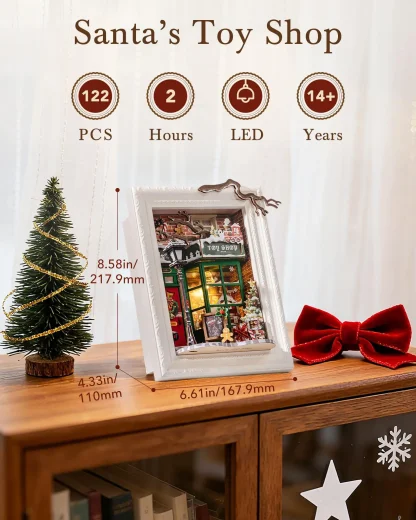 Rolife – Diorama réveillon de Noël LED, puzzle 3D en bois — image 16