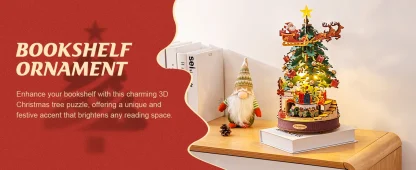 Rolife – Boîte à musique sapin de Noël lumineuse, puzzle 3D — image 19