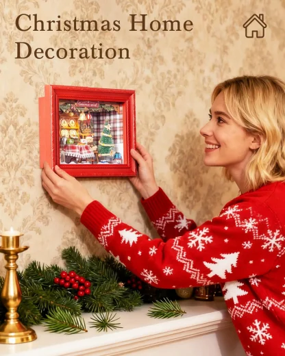 Rolife – Diorama réveillon de Noël LED, puzzle 3D en bois — image 3