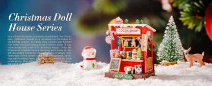 Kits de construction de maisons miniatures Rolife, kit de maison miniature DIY, décoration de cheminée de Noël pour adultes, cadeau de Noël — image 24