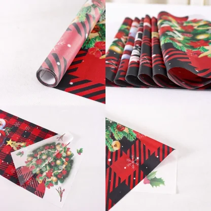 Chemin de Table de noël du père noël, décoration de joyeux noël pour la maison, décor de Table de fête de noël 2025, nouvel an 2026 — image 14