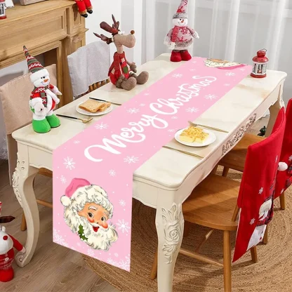 Chemin de Table de noël du père noël, décoration de joyeux noël pour la maison, décor de Table de fête de noël 2025, nouvel an 2026 — image 7